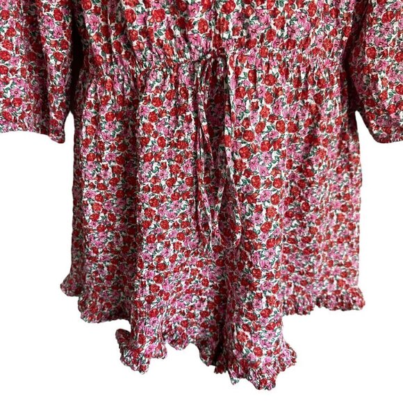 EUC - MNG Mango 'Simone' Floral Romper in Fuchsia - Size XL - Picture 8 of 13
